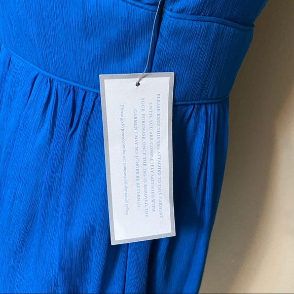 Blue Party Dress J CREW ABIGAIL BLUE SILK CHIFFON NWT PARTY DRESS - Picture 7 of 14